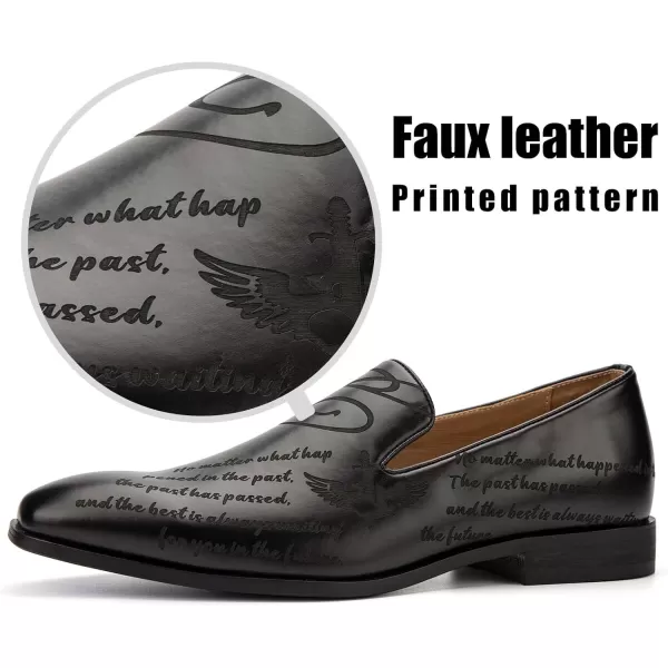 JITAI Mens Loafers Shoes Slip On Driving Shoes Casual Dress Loafer Business Fashion ShoesBlack05