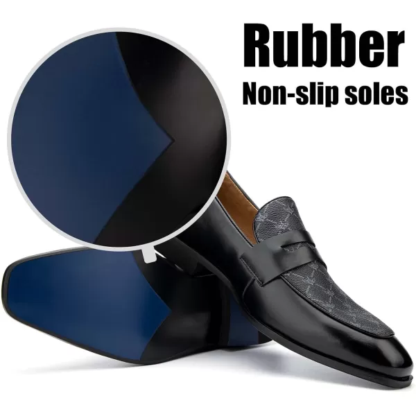 JITAI Mens Loafers Shoes Slip On Driving Shoes Casual Dress Loafer Business Fashion ShoesBlack14