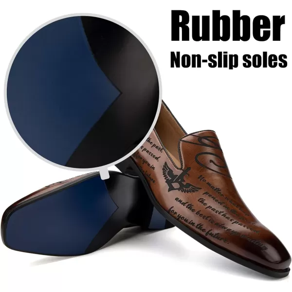 JITAI Mens Loafers Shoes Slip On Driving Shoes Casual Dress Loafer Business Fashion ShoesBrown05