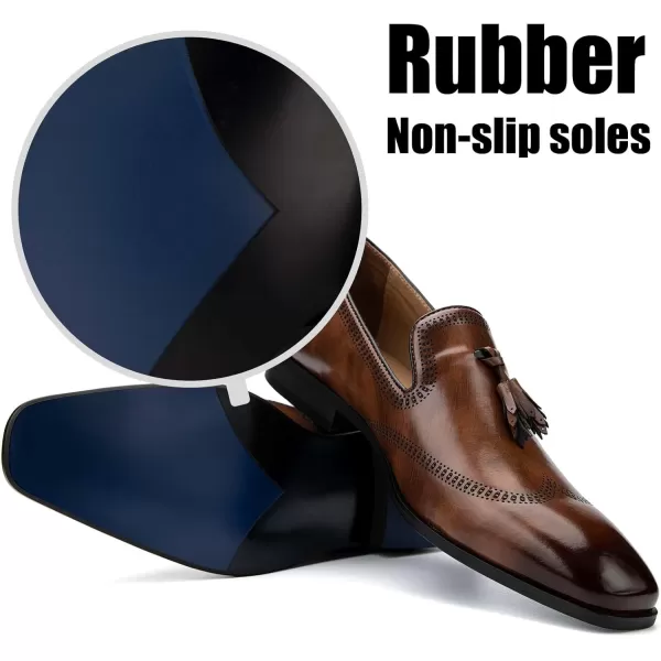 JITAI Mens Loafers Shoes Slip On Driving Shoes Casual Dress Loafer Business Fashion ShoesBrown09
