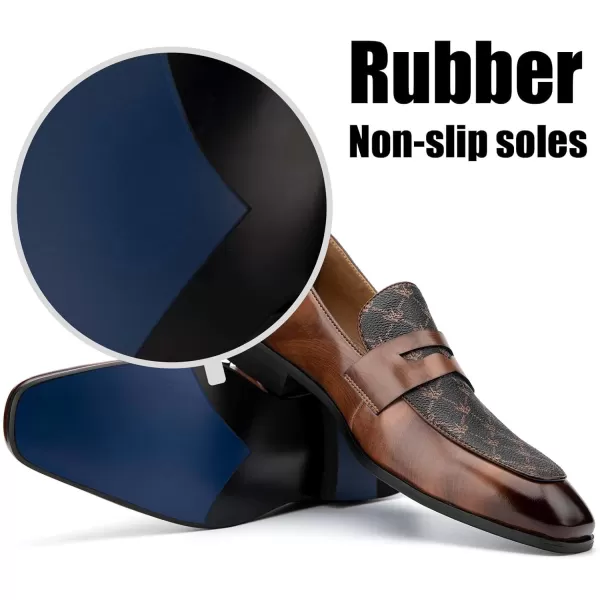 JITAI Mens Loafers Shoes Slip On Driving Shoes Casual Dress Loafer Business Fashion ShoesBrown14