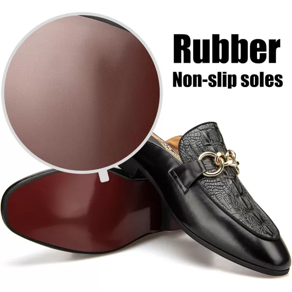 JITAI Mens Mules Mens Slippers SlipOn Loafers Casual Half Loafers Shoes Mens Backless SandalsBlack33