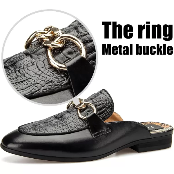 JITAI Mens Mules Mens Slippers SlipOn Loafers Casual Half Loafers Shoes Mens Backless SandalsBlack33