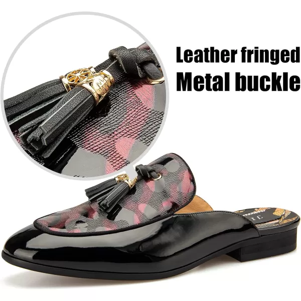 JITAI Mens Mules Mens Slippers SlipOn Loafers Casual Half Loafers Shoes Mens Backless SandalsBlack36