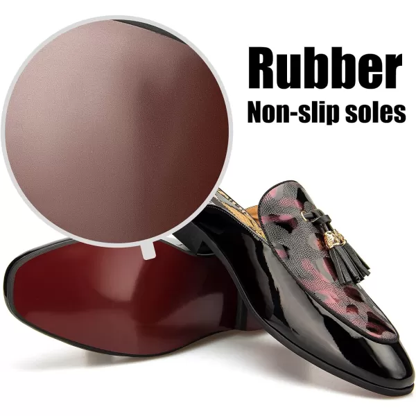 JITAI Mens Mules Mens Slippers SlipOn Loafers Casual Half Loafers Shoes Mens Backless SandalsBlack36