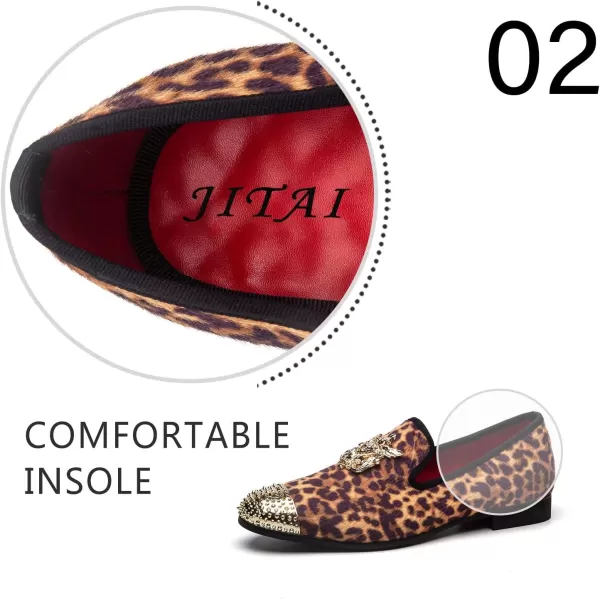 Men Genuine Leather Mens Metallic Textured Slipon Glitter Loafers ShoesColor04