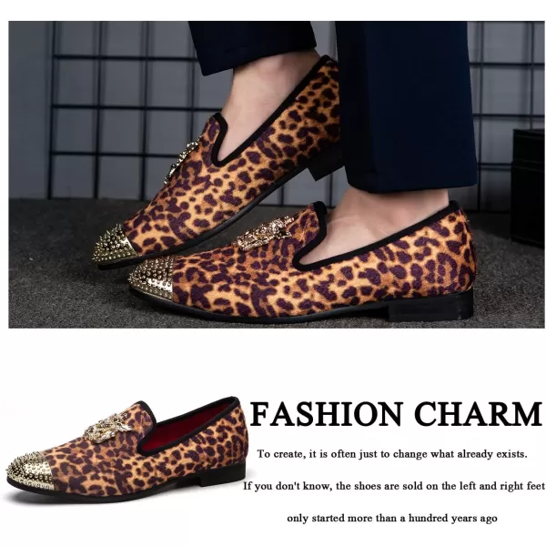 Men Genuine Leather Mens Metallic Textured Slipon Glitter Loafers ShoesColor04