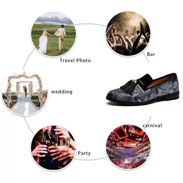 Mens Vintage Velvet Embroidery Noble Loafer Shoes Slipon Loafer Smoking Slipper Tassel LoaferBlue08