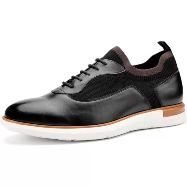 JITAI Mens Casual Oxford Dress Shoes Classic Modern Business Laceup Wingtip ShoesBlack02