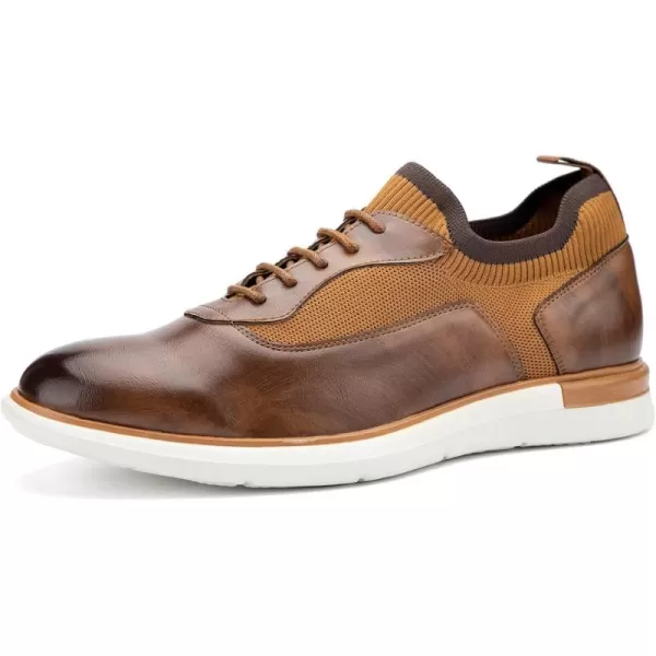 JITAI Mens Casual Oxford Dress Shoes Classic Modern Business Laceup Wingtip ShoesBrown02