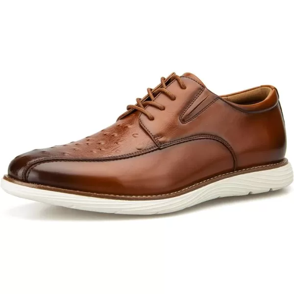 JITAI Mens Casual Oxford Dress Shoes Classic Modern Business Laceup Wingtip ShoesBrown05