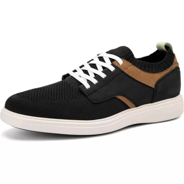 JITAI Mens Dress Sneakers Oxfords Casual Business Shoes Fashion Comfortable Walking ShoesBlack06