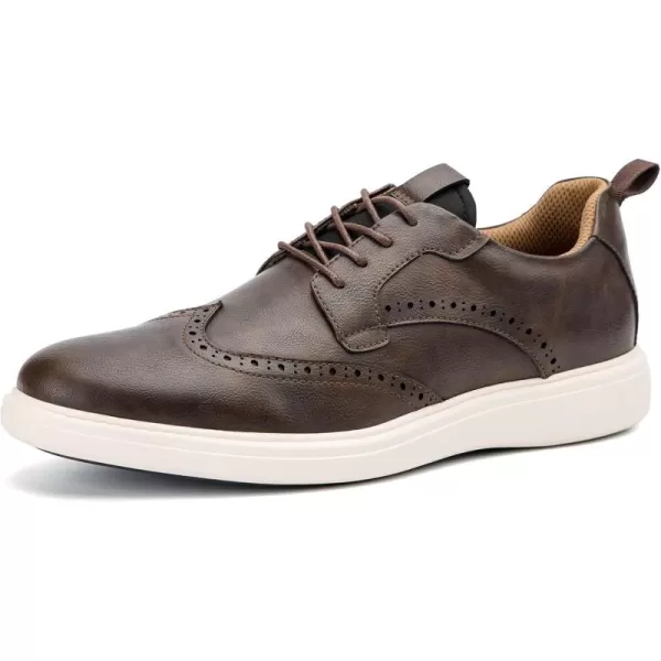 JITAI Mens Dress Sneakers Oxfords Casual Business Shoes Fashion Comfortable Walking ShoesBrown05