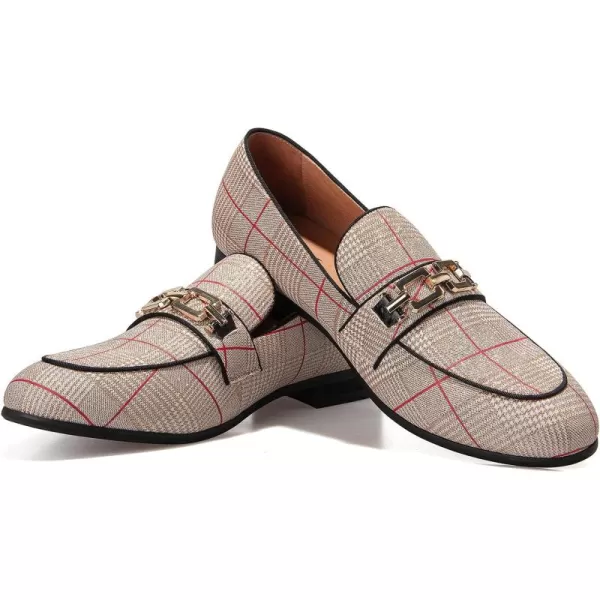 JITAI Mens Leather Shoes Pattern Printing Mens Dress Loafer Shoes Slipon Casual Loafer Smoking SlipperWhite01
