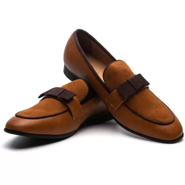 JITAI Mens Lindford Moc Toe Bit Slipon Penny Loafer Party ShoesBrown02
