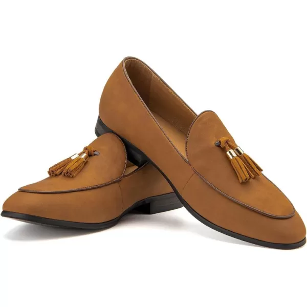 JITAI Mens Loafers Shoes Pattern Printing Mens Dress Loafer Shoes Slipon Casual Loafer Smoking SlipperBrown15