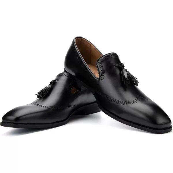 JITAI Mens Loafers Shoes Slip On Driving Shoes Casual Dress Loafer Business Fashion ShoesBlack09