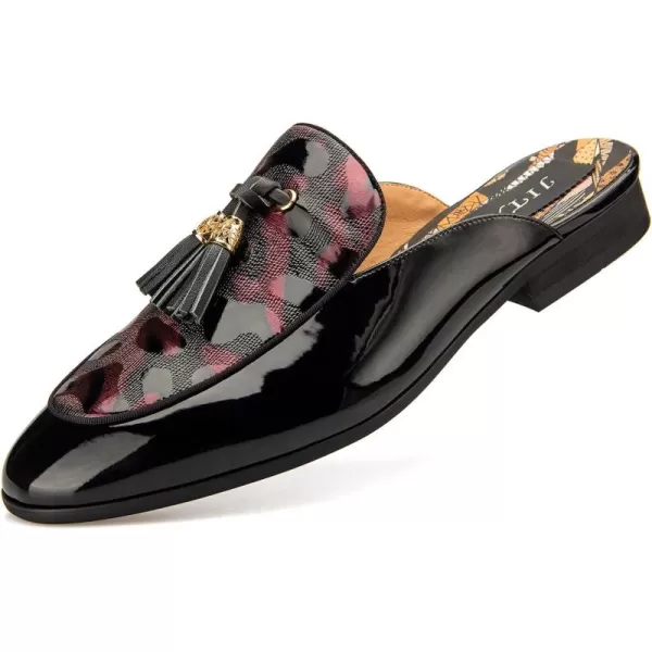 JITAI Mens Mules Mens Slippers SlipOn Loafers Casual Half Loafers Shoes Mens Backless SandalsBlack36