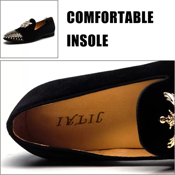 JITAI Men Loafers SlipOn Shoes for Men Fashion Dress Shoes Tuxedo ShoesBlack01