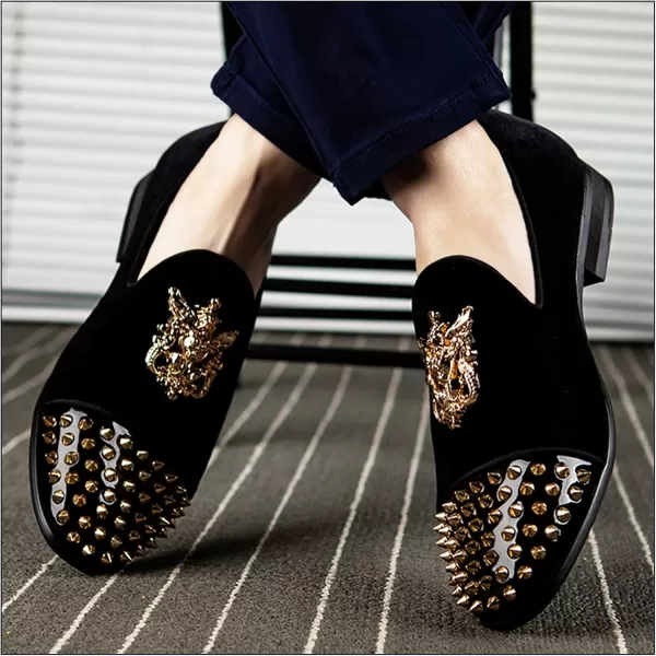 JITAI Men Loafers SlipOn Shoes for Men Fashion Dress Shoes Tuxedo ShoesBlack01