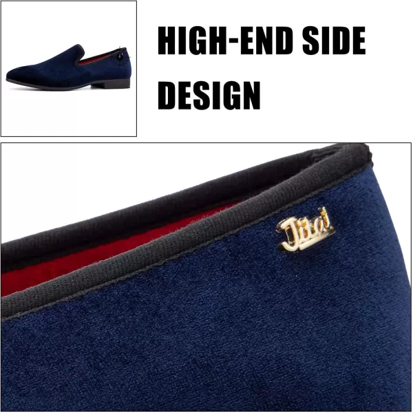 JITAI Men Loafers SlipOn Shoes for Men Fashion Dress Shoes Tuxedo ShoesBlue118