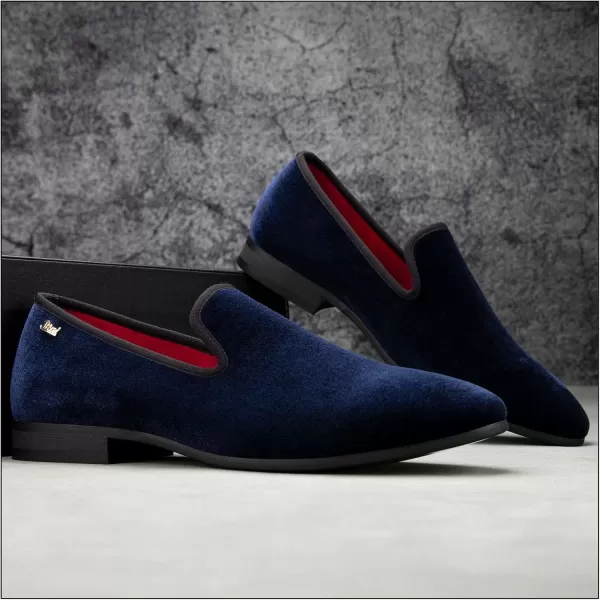 JITAI Men Loafers SlipOn Shoes for Men Fashion Dress Shoes Tuxedo ShoesBlue118