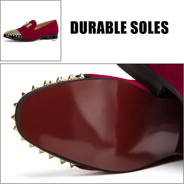 JITAI Men Loafers SlipOn Shoes for Men Fashion Dress Shoes Tuxedo ShoesRed09