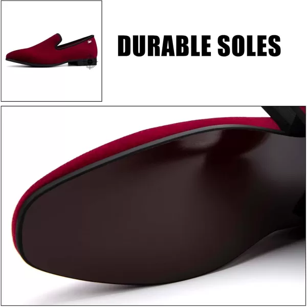 JITAI Men Loafers SlipOn Shoes for Men Fashion Dress Shoes Tuxedo ShoesRed118