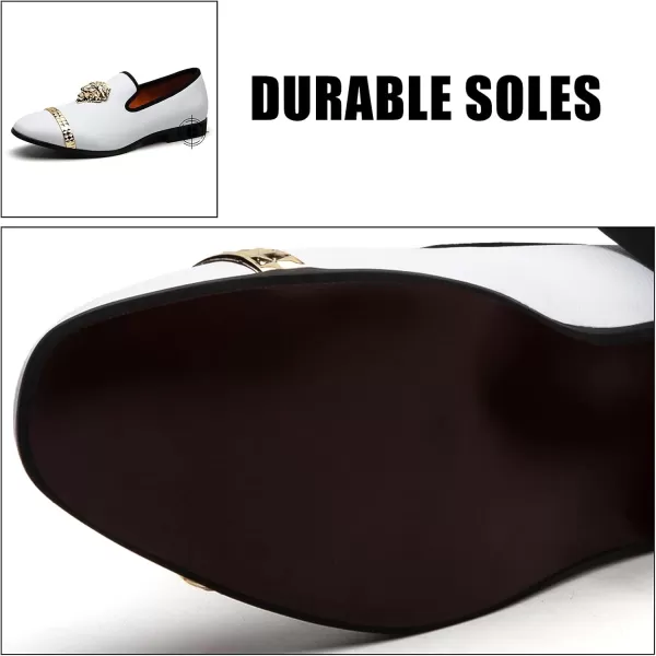 JITAI Mens Fashion Loafers Wedding Shoes Loafers for Men Party ShoesWhite20