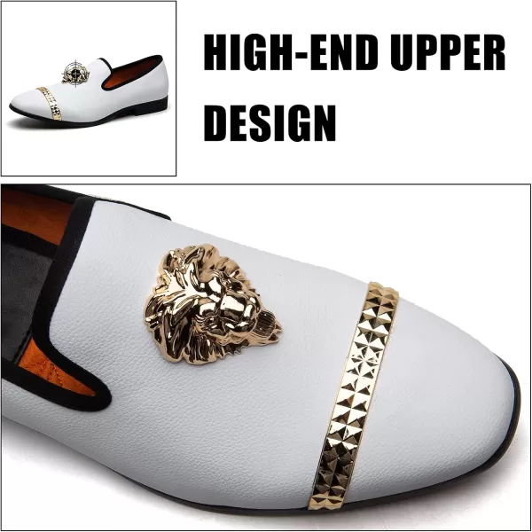 JITAI Mens Fashion Loafers Wedding Shoes Loafers for Men Party ShoesWhite20