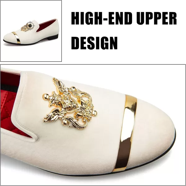JITAI Mens Fashion Loafers Wedding Shoes Loafers for Men Party ShoesWhite29