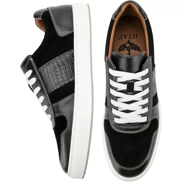 JITAI Mens Fashion Sneakers Shoes Lightweight Fashion Shoes with Wingtip Brogue ampamp Laceup Design Casual Business ShoesBlack05