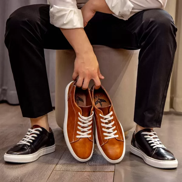 JITAI Mens Fashion Sneakers Shoes Lightweight Fashion Shoes with Wingtip Brogue ampamp Laceup Design Casual Business ShoesBlack07