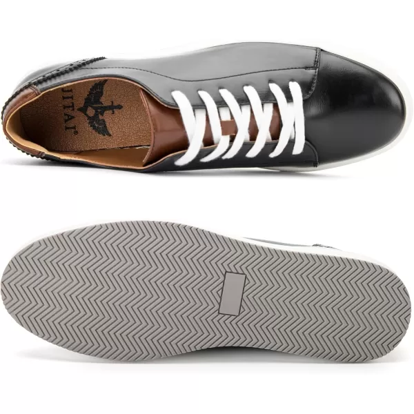 JITAI Mens Fashion Sneakers Shoes Lightweight Fashion Shoes with Wingtip Brogue ampamp Laceup Design Casual Business ShoesBlack07