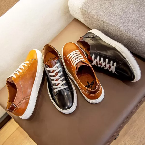 JITAI Mens Fashion Sneakers Shoes Lightweight Fashion Shoes with Wingtip Brogue ampamp Laceup Design Casual Business ShoesBlack07