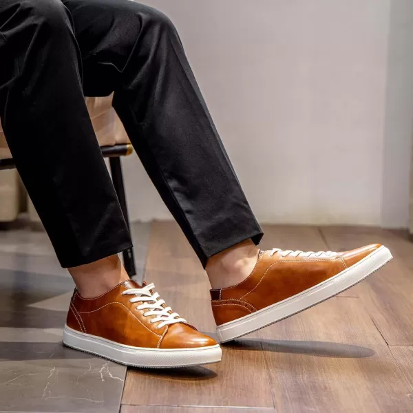 JITAI Mens Fashion Sneakers Shoes Lightweight Fashion Shoes with Wingtip Brogue ampamp Laceup Design Casual Business ShoesBrown04