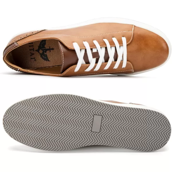 JITAI Mens Fashion Sneakers Shoes Lightweight Fashion Shoes with Wingtip Brogue ampamp Laceup Design Casual Business ShoesBrown04