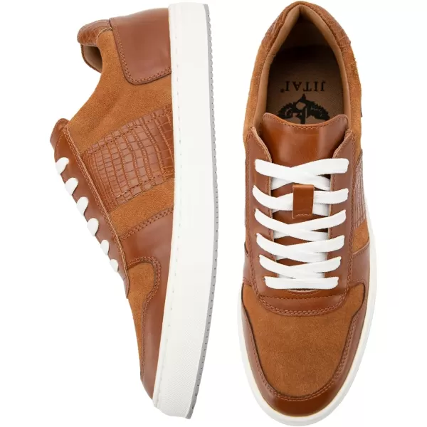 JITAI Mens Fashion Sneakers Shoes Lightweight Fashion Shoes with Wingtip Brogue ampamp Laceup Design Casual Business ShoesBrown06