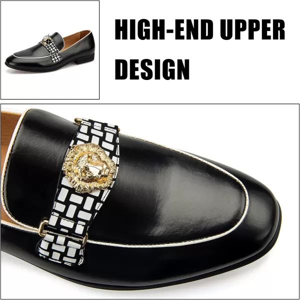 JITAI Mens Loafers Tuxedo Shoes Dress Shoes for Men Velvet Loafers Wedding ShoesBlack08