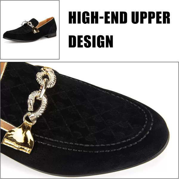 JITAI Mens Loafers Tuxedo Shoes Dress Shoes for Men Velvet Loafers Wedding ShoesBlack11