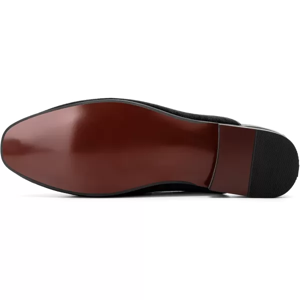 JITAI Mens Mules Velvet Slippers SlipOn Loafers for Men Casual Open Backless SandalsBlack131