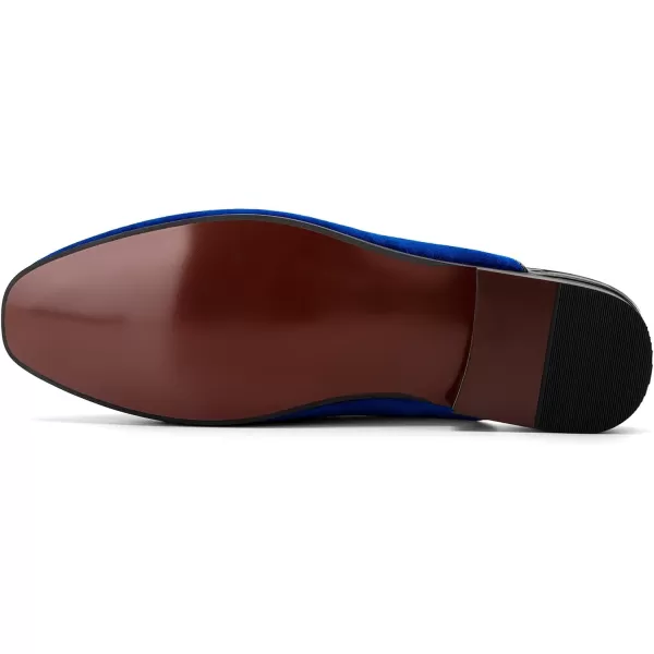 JITAI Mens Mules Velvet Slippers SlipOn Loafers for Men Casual Open Backless SandalsBlue131