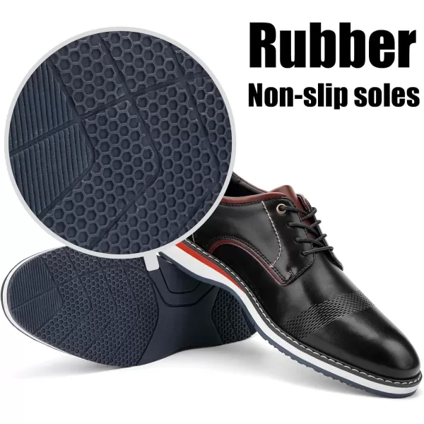JITAI Mens Oxford Dress Shoes Lightweight Fashion Shoes with Wingtip Brogue ampamp Laceup DesignBlack01