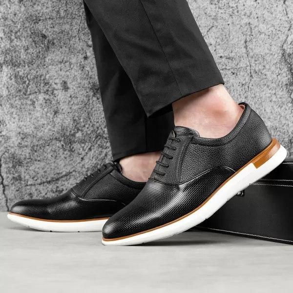 JITAI Mens Oxford Dress Shoes Lightweight Fashion Shoes with Wingtip Brogue ampamp Laceup DesignBlack06
