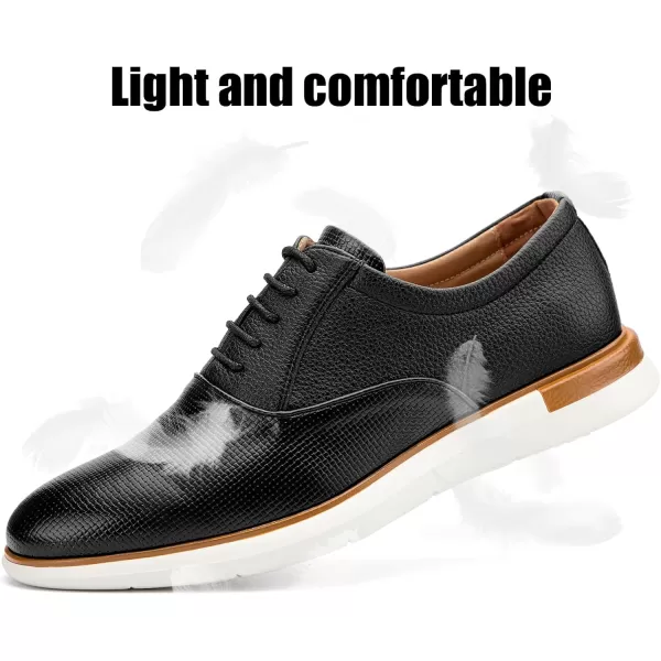 JITAI Mens Oxford Dress Shoes Lightweight Fashion Shoes with Wingtip Brogue ampamp Laceup DesignBlack06