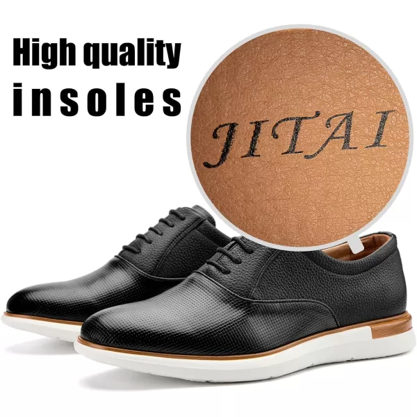 JITAI Mens Oxford Dress Shoes Lightweight Fashion Shoes with Wingtip Brogue ampamp Laceup DesignBlack06