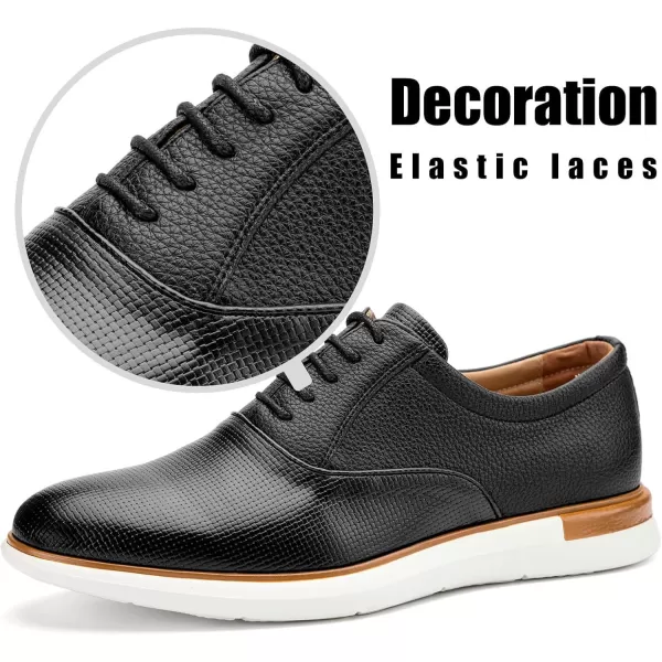 JITAI Mens Oxford Dress Shoes Lightweight Fashion Shoes with Wingtip Brogue ampamp Laceup DesignBlack06