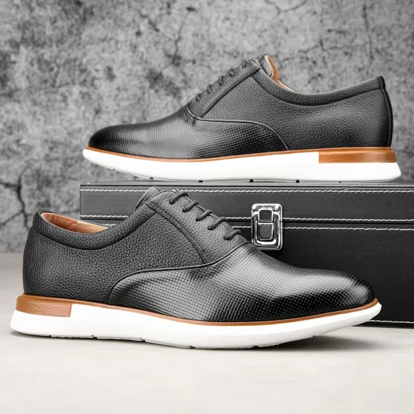 JITAI Mens Oxford Dress Shoes Lightweight Fashion Shoes with Wingtip Brogue ampamp Laceup DesignBlack06