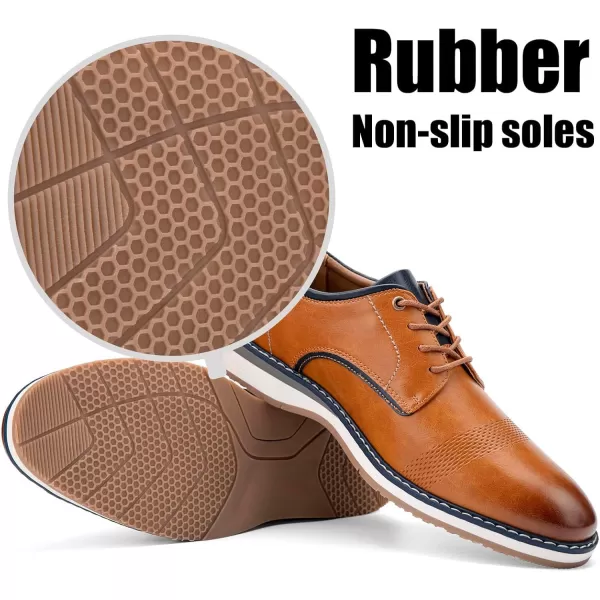 JITAI Mens Oxford Dress Shoes Lightweight Fashion Shoes with Wingtip Brogue ampamp Laceup DesignBrown01