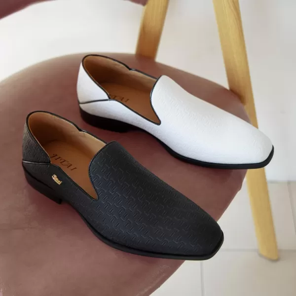 JITAI Mens Penny SlipOn Half Loafers Multifunctional Men Casual ShoesWhite01